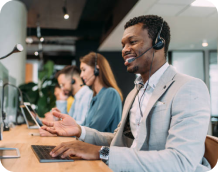 Business meeting with team members discussing strategy